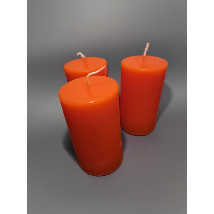 Kaars fluo ROZE 6,2cm x 10,7xm - handmade by nox